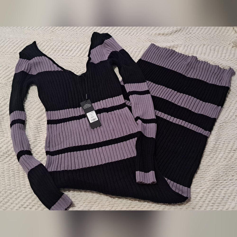 Fashion Nova Ribbed Sweater Maxi Dress